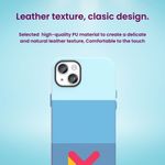 Laptop, Telefoane si Tablete - Telefoane mobile si accesorii - Accesorii Telefoane - Huse telefoane - Husa de protectie din piele ecologica rezistenta la socuri pentru Iphone 14, Albastru - Infinity.ro