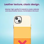 Laptop, Telefoane si Tablete - Telefoane mobile si accesorii - Accesorii Telefoane - Huse telefoane - Husa de protectie din piele ecologica rezistenta la socuri pentru Iphone 14, Portocaliu - Infinity.ro