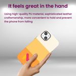 Laptop, Telefoane si Tablete - Telefoane mobile si accesorii - Accesorii Telefoane - Huse telefoane - Husa de protectie din piele ecologica rezistenta la socuri pentru Iphone 14, Portocaliu - Infinity.ro