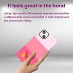 Laptop, Telefoane si Tablete - Telefoane mobile si accesorii - Accesorii Telefoane - Huse telefoane - Husa de protectie din piele ecologica rezistenta la socuri pentru Iphone 14, Roz - Infinity.ro