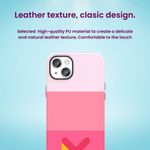 Laptop, Telefoane si Tablete - Telefoane mobile si accesorii - Accesorii Telefoane - Huse telefoane - Husa de protectie din piele ecologica rezistenta la socuri pentru Iphone 14, Roz - Infinity.ro