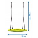 Jucarii, Copii si Bebe - Jucarii si jocuri - Jucarii de exterior - Leagane copii - Leagan tip cuib pentru copii XXL, 95 cm, 150 kg, Neo-Sport 1003, Galben - Infinity.ro