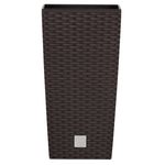 Casa si Gradina - Gradinarit si plante - Plante si ghivece - Ghivece si suporturi - Ghiveci de flori patrat, RATO square, 32.5 x 32.5 cm, H 61 cm, 21/49 L, imitatie ratan, maro, Prosperplast - Infinity.ro