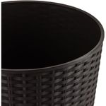 Casa si Gradina - Gradinarit si plante - Plante si ghivece - Ghivece si suporturi - Ghiveci decorativ de flori, Prosperplast, Rato, imitatie ratan, rotund, inalt, maro, 40x76.3 cm - Infinity.ro