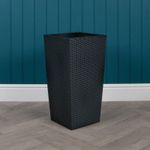 Casa si Gradina - Gradinarit si plante - Plante si ghivece - Ghivece si suporturi - Ghiveci Decorativ Prosperplast pentru Flori, Imitatie Ratan, 22.6×22.6×42.2 cm, Maro - Infinity.ro