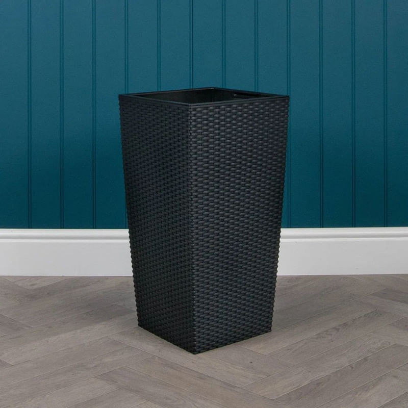 Casa si Gradina - Gradinarit si plante - Plante si ghivece - Ghivece si suporturi - Ghiveci Decorativ Prosperplast pentru Flori, Imitatie Ratan, 22.6×22.6×42.2 cm, Maro - Infinity.ro