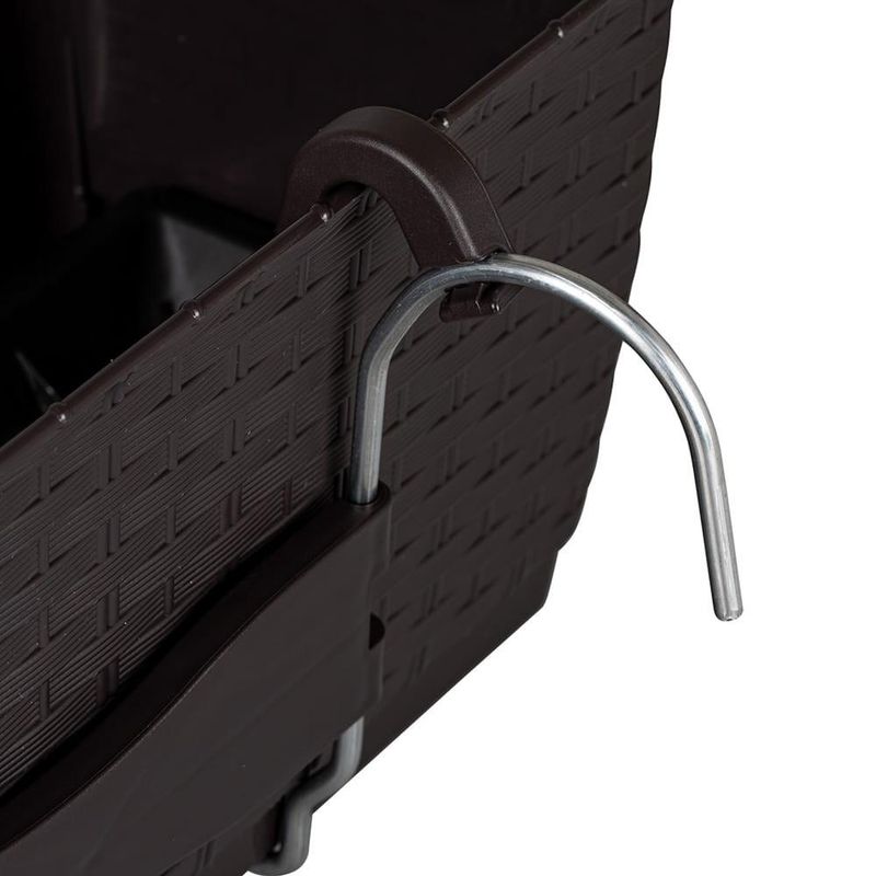 Casa si Gradina - Gradinarit si plante - Plante si ghivece - Ghivece si suporturi - Jardiniera decorativa, Prosperplast, imitatie ratan, suport, maro, 49.2x17.2x17.4 cm - Infinity.ro