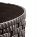 Casa si Gradina - Gradinarit si plante - Plante si ghivece - Ghivece si suporturi - Ghiveci decorativ de flori, Prosperplast, Rato, imitatie ratan, rotund, maro inchis, 30x27 cm - Infinity.ro