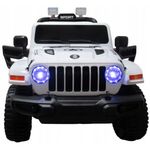 Jucarii, Copii si Bebe - Jucarii si jocuri - Jucarii de exterior - Masinute si vehicule pentru copii - Masinuta electrica cu telecomanda cu baterii si functie de balansare Jeep X10 TS-159 R-Sport - Alb - Infinity.ro