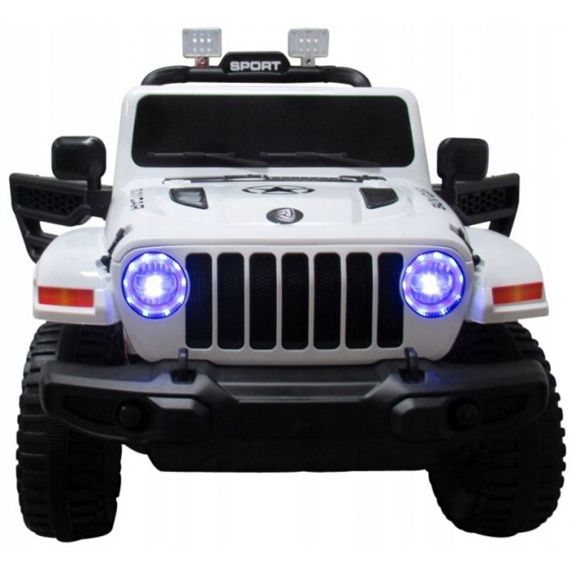 Jucarii, Copii si Bebe - Jucarii si jocuri - Jucarii de exterior - Masinute si vehicule pentru copii - Masinuta electrica cu telecomanda cu baterii si functie de balansare Jeep X10 TS-159 R-Sport - Alb - Infinity.ro