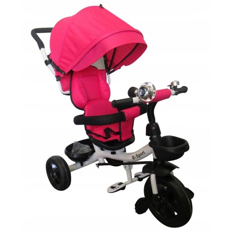 Jucarii, Copii si Bebe - Jucarii si jocuri - Jucarii de exterior - Triciclete - Tricicleta cu pedale 3 in 1 R-Sport T4 - Roz - Infinity.ro