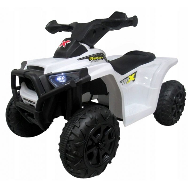 Jucarii, Copii si Bebe - Jucarii si jocuri - Jucarii de exterior - Masinute si vehicule pentru copii - ATV electric pentru copii J8 R-Sport - Alb - Infinity.ro
