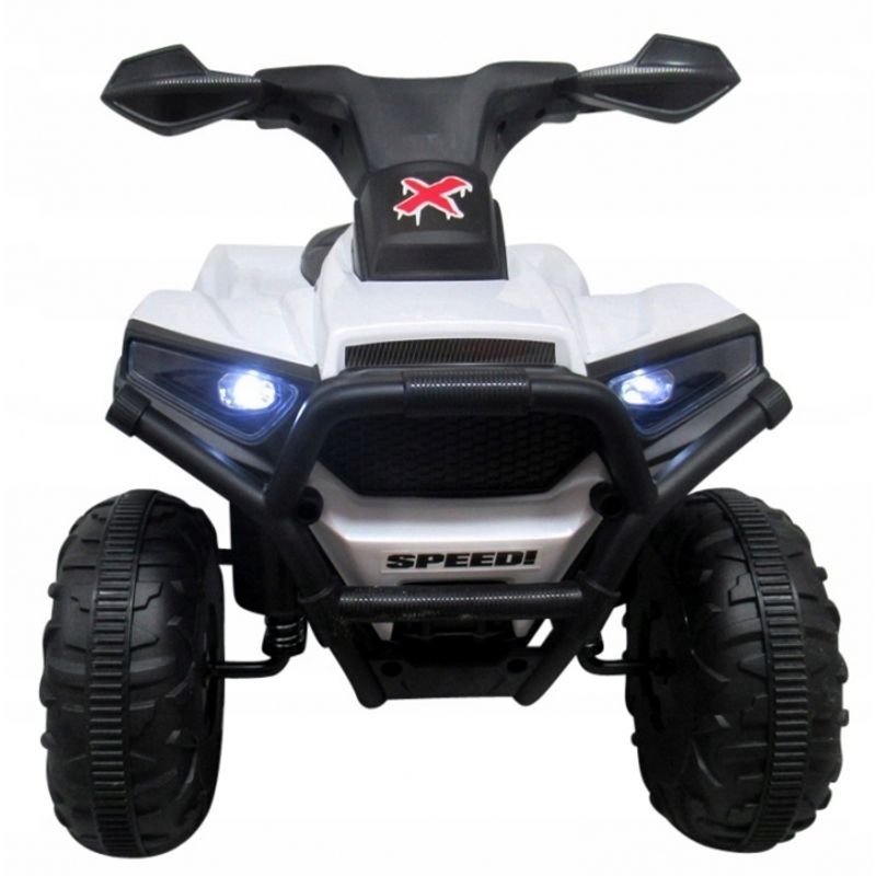 Jucarii, Copii si Bebe - Jucarii si jocuri - Jucarii de exterior - Masinute si vehicule pentru copii - ATV electric pentru copii J8 R-Sport - Alb - Infinity.ro