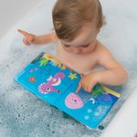 Jucarii, Copii si Bebe - Jucarii si jocuri - Jucarii bebelusi - Jucarii de baie - Carticica de baie plutitoare, 8 pagini colorate care isi schimba culoarea in contact cu apa, MyHappyBath Book - Infinity.ro