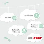 Casa si Gradina - Corpuri si surse de iluminat - Veioze si lampi - Lampi de veghe copii - Lampa de veghe si veioza cu LED, lumina reglabila si oprire cronometrata, forma dinozaur, turcoaz, Lumilu Friends Dino - Infinity.ro