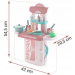 Jucarii, Copii si Bebe - Jucarii si jocuri - Jucarii de rol - Bucatarii copii - Bucatarie 3 in 1 cu accesorii incluse Ricokids 772900 - Roz - Infinity.ro