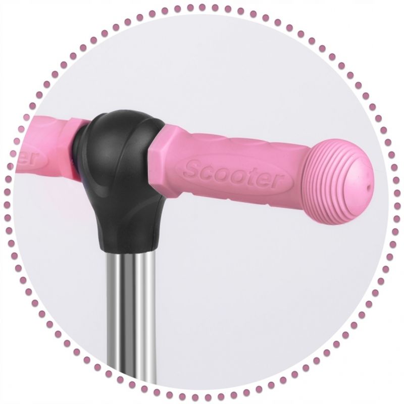 Sport si Outdoor - Role, trotinete si skateboard - Trotinete copii - Trotineta 3 in 1 cu roti cu LED Ricokids Todi 765400 - Roz - Infinity.ro