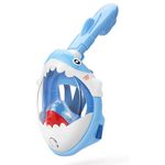 Jucarii, Copii si Bebe - Jucarii si jocuri - Jucarii de exterior - Jucarii pentru plaja si nisip - Masca snorkeling cu tub pentru copii model rechin, albastra - Infinity.ro