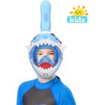 Jucarii, Copii si Bebe - Jucarii si jocuri - Jucarii de exterior - Jucarii pentru plaja si nisip - Masca snorkeling cu tub pentru copii model rechin, albastra - Infinity.ro