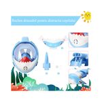 Jucarii, Copii si Bebe - Jucarii si jocuri - Jucarii de exterior - Jucarii pentru plaja si nisip - Masca snorkeling cu tub pentru copii model rechin, albastra - Infinity.ro