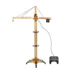 Jucarii, Copii si Bebe - Jucarii si jocuri - Vehicule si jucarii cu telecomanda - Utilaje constructie de jucarie - Macara de Jucarie, cu Telecomanda, Lampa LED, Ridicare si Coborare Carlig, 1.28m, Galben/Negru - Infinity.ro
