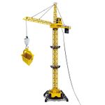 Jucarii, Copii si Bebe - Jucarii si jocuri - Vehicule si jucarii cu telecomanda - Utilaje constructie de jucarie - Macara de Jucarie, cu Telecomanda, Lampa LED, Ridicare si Coborare Carlig, 1.28m, Galben/Negru - Infinity.ro