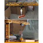 Jucarii, Copii si Bebe - Jucarii si jocuri - Vehicule si jucarii cu telecomanda - Utilaje constructie de jucarie - Macara de Jucarie, cu Telecomanda, Lampa LED, Ridicare si Coborare Carlig, 1.28m, Galben/Negru - Infinity.ro