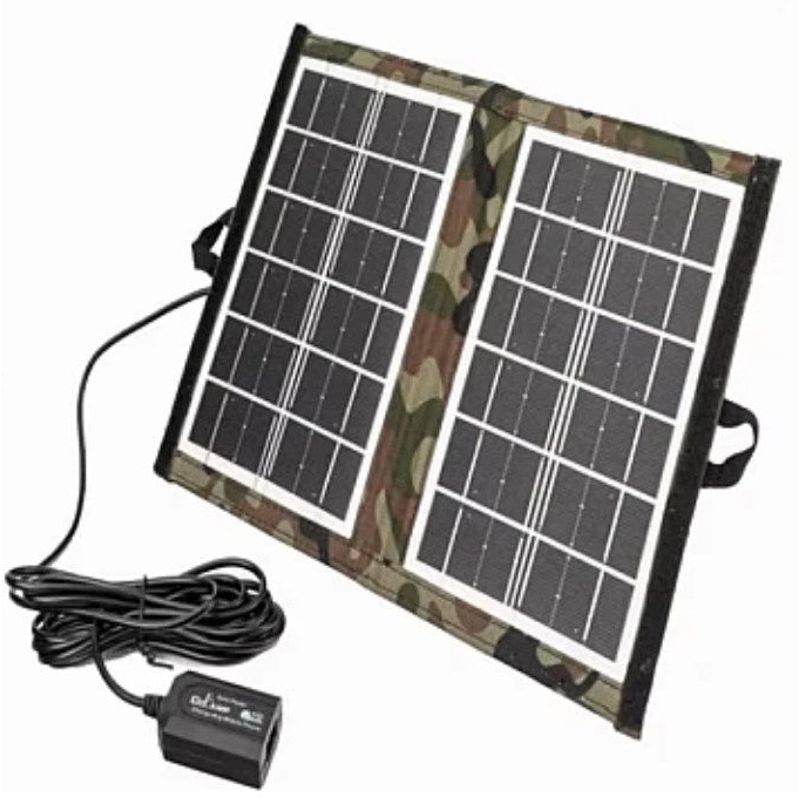 Casa si Gradina - Corpuri si surse de iluminat - Iluminat exterior - Lampi solare - Panou Solar Fotovoltaic Portabil CCLamp Tip Husa 7w USB - Infinity.ro