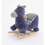 Jucarii, Copii si Bebe - Jucarii si jocuri - Jucarii de exterior - Balansoare copii - Balansoar pentru Copii 6 luni+, Calut din Plus, Structura din Lemn, 4 Kg, Bleumarin cu Buline - Infinity.ro