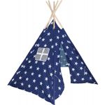 Jucarii, Copii si Bebe - Jucarii si jocuri - Jucarii de exterior - Casute si corturi copii - Cort de joaca Wigwam cu cadru din lemn de eucalipt, dotat cu o fereastra, albastru - Infinity.ro