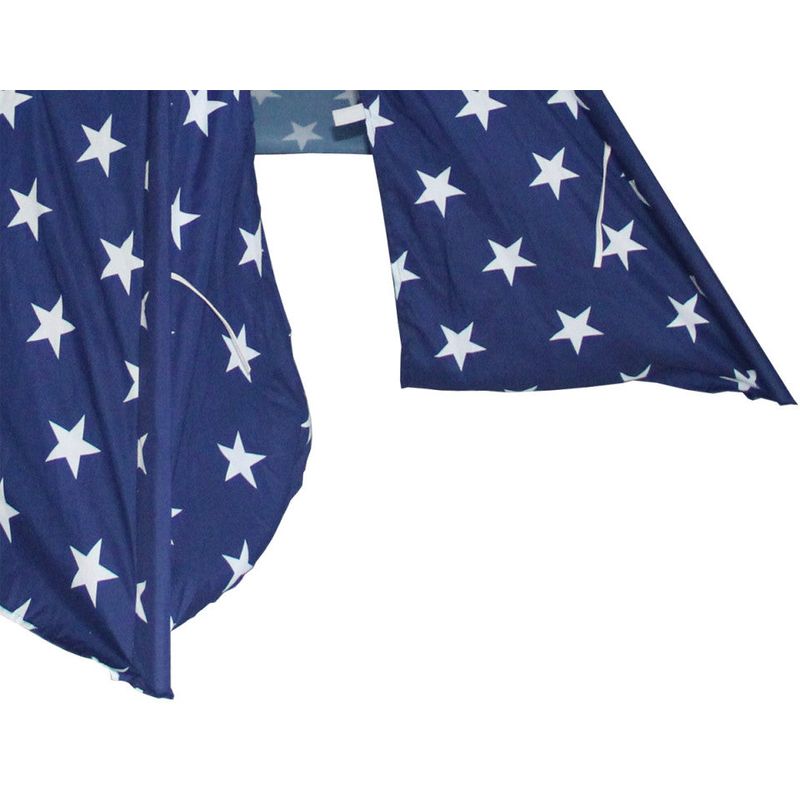 Jucarii, Copii si Bebe - Jucarii si jocuri - Jucarii de exterior - Casute si corturi copii - Cort de joaca Wigwam cu cadru din lemn de eucalipt, dotat cu o fereastra, albastru - Infinity.ro