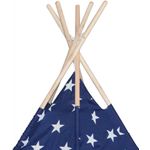 Jucarii, Copii si Bebe - Jucarii si jocuri - Jucarii de exterior - Casute si corturi copii - Cort de joaca Wigwam cu cadru din lemn de eucalipt, dotat cu o fereastra, albastru - Infinity.ro