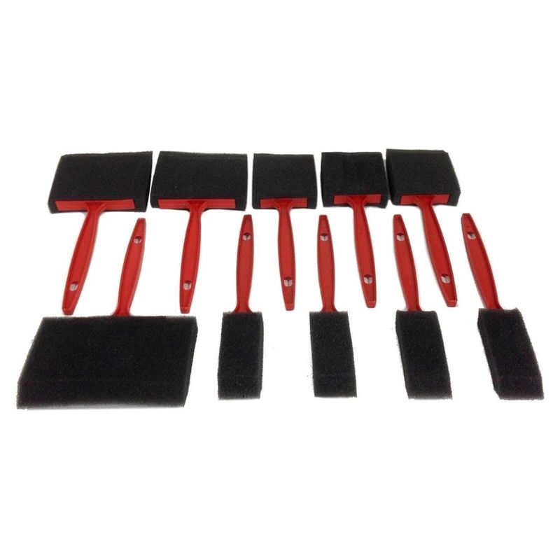 Casa si Gradina - Constructii - Vopsea si tencuieli - Unelte de vopsit si tencuit - Set de 10 pensule burete, Dekton, DT95840 - Infinity.ro