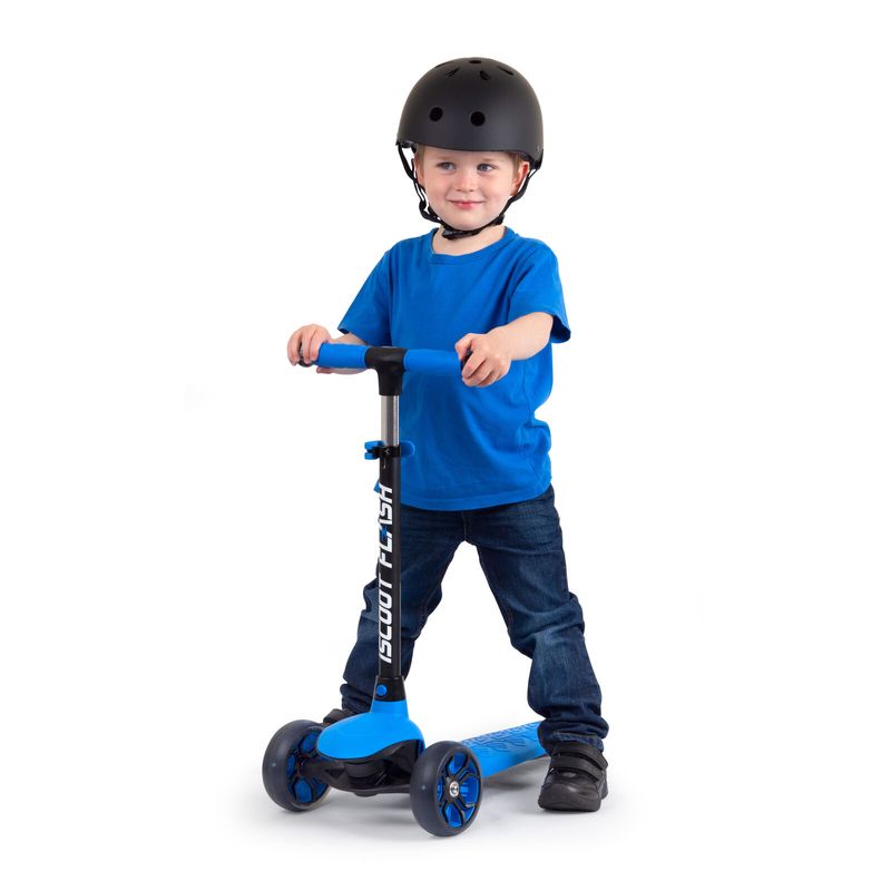 Sport si Outdoor - Role, trotinete si skateboard - Trotinete copii - Trotineta cu trei roti pentru copii, Iscoot Flash Led, Blue, FLASH - Infinity.ro