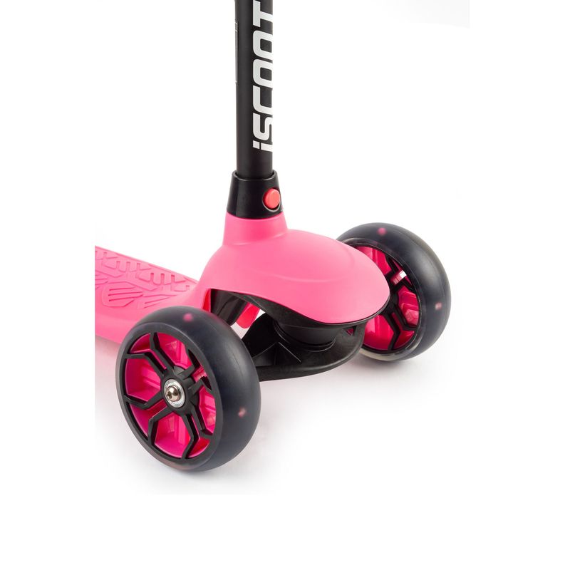Sport si Outdoor - Role, trotinete si skateboard - Trotinete copii - Trotineta cu trei roti pentru copii, Iscoot Flash Led, Pink, FLASH - Infinity.ro