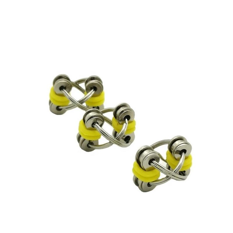 Jucarii, Copii si Bebe - Jucarii si jocuri - Jucarii & jocuri educative - Jucarii interactive - Jucarie Spinner Key Chain Fidget, antistres, galben, Vivo, SPINNER - Infinity.ro