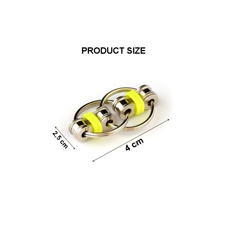 Jucarii, Copii si Bebe - Jucarii si jocuri - Jucarii & jocuri educative - Jucarii interactive - Jucarie Spinner Key Chain Fidget, antistres, galben, Vivo, SPINNER - Infinity.ro