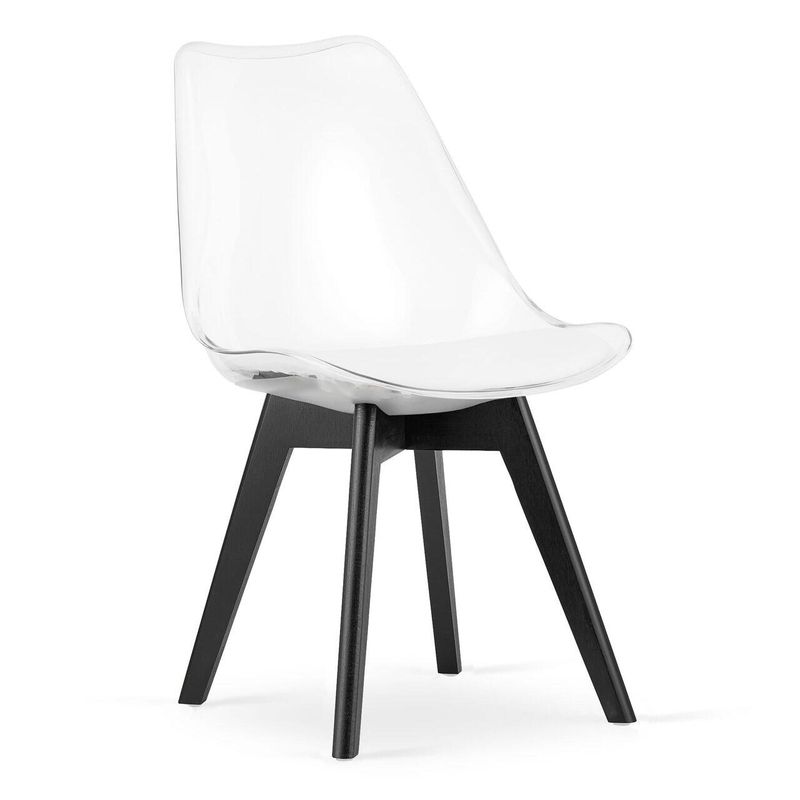 Casa si Gradina - Mobilier - Scaune si fotolii - Scaune - Set 4 scaune bucatarie/living, Mercaton, Mark, PP, lemn, transparent si negru, 49x43x82 cm - Infinity.ro