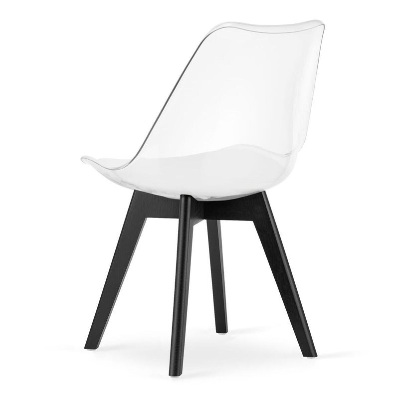 Casa si Gradina - Mobilier - Scaune si fotolii - Scaune - Set 4 scaune bucatarie/living, Mercaton, Mark, PP, lemn, transparent si negru, 49x43x82 cm - Infinity.ro