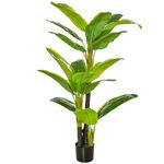 Casa si Gradina - Decoratiuni - Obiecte decorative - Plante artificiale - Planta artificiala, bananier cu ghiveci, verde, 150 cm - Infinity.ro