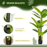 Casa si Gradina - Decoratiuni - Obiecte decorative - Plante artificiale - Planta artificiala, bananier cu ghiveci, verde, 150 cm - Infinity.ro