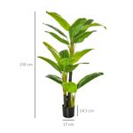 Casa si Gradina - Decoratiuni - Obiecte decorative - Plante artificiale - Planta artificiala, bananier cu ghiveci, verde, 150 cm - Infinity.ro