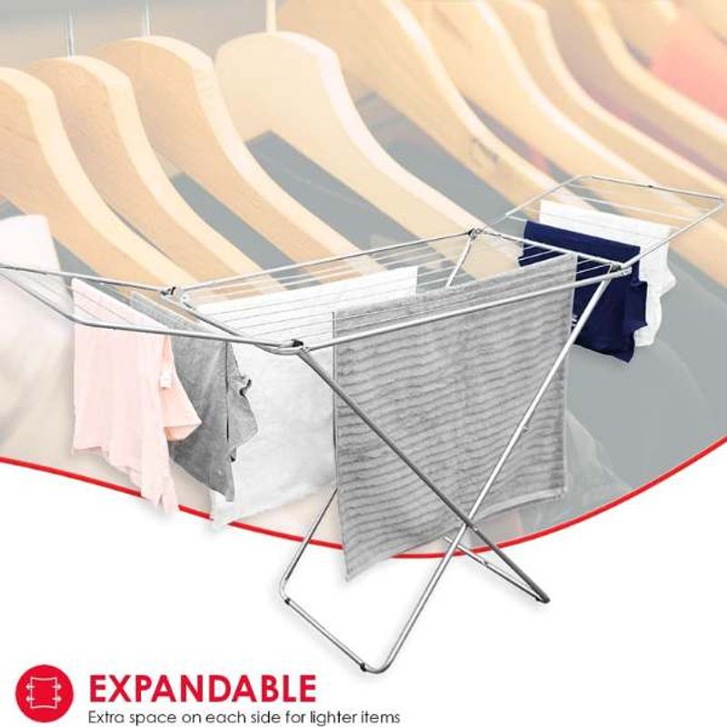 Market - Spalare si intretinere rufe - Uscatoare de rufe si accesorii - Uscator de Rufe Mercaton, Metalic, Pliabil, Argintiu, 18 m - Infinity.ro