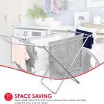 Market - Spalare si intretinere rufe - Uscatoare de rufe si accesorii - Uscator de Rufe Mercaton, Metalic, Pliabil, Argintiu, 18 m - Infinity.ro