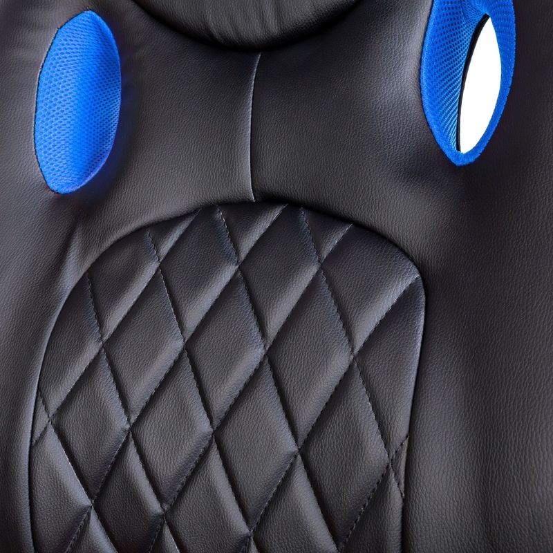 PC, gaming si accesorii - Gaming - Accesorii gaming - Scaune gaming - Scaun gamer cu cotiera - negru / albastru - 71 x 53 cm / 53 x 47 cm - Infinity.ro