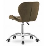 Casa si Gradina - Mobilier - Scaune si fotolii - Scaune - Scaun de birou, Mercaton, Avola, rotativ, catifea, maro, 53.5x55x72.5-86.5 cm - Infinity.ro