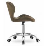 Casa si Gradina - Mobilier - Scaune si fotolii - Scaune - Scaun de birou, Mercaton, Avola, rotativ, catifea, maro, 53.5x55x72.5-86.5 cm - Infinity.ro