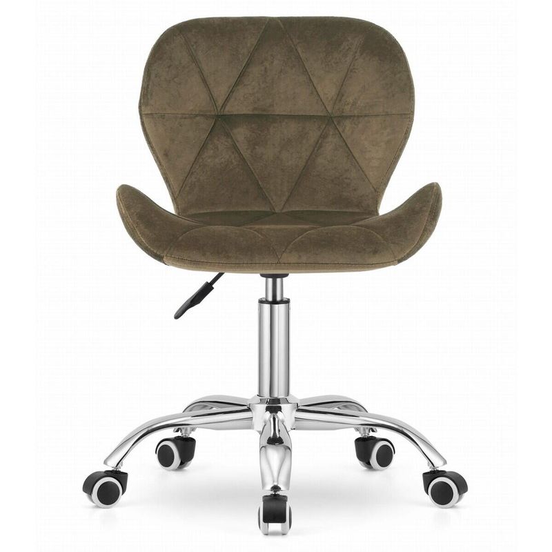 Casa si Gradina - Mobilier - Scaune si fotolii - Scaune - Scaun de birou, Mercaton, Avola, rotativ, catifea, maro, 53.5x55x72.5-86.5 cm - Infinity.ro