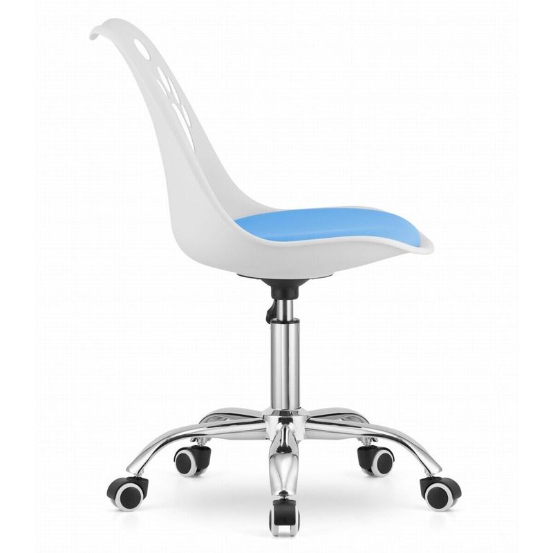 Casa si Gradina - Mobilier - Scaune si fotolii - Scaune - Scaun de birou, Mercaton, Print, rotativ, PP, alb si albastru, 50x57x93.5 cm - Infinity.ro