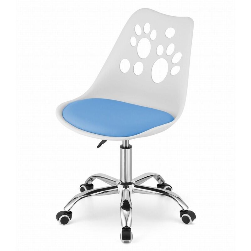 Casa si Gradina - Mobilier - Scaune si fotolii - Scaune - Scaun de birou, Mercaton, Print, rotativ, PP, alb si albastru, 50x57x93.5 cm - Infinity.ro